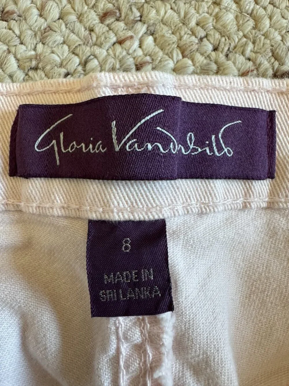 Hint of Pink Jeans Gloria Vanderbilt Missy Sz 8
